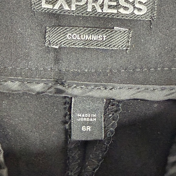 Express Columnist Pants Womens 6 Black Mid Rise Ankle Career Wear Sleek Chic - Picture 4 of 9